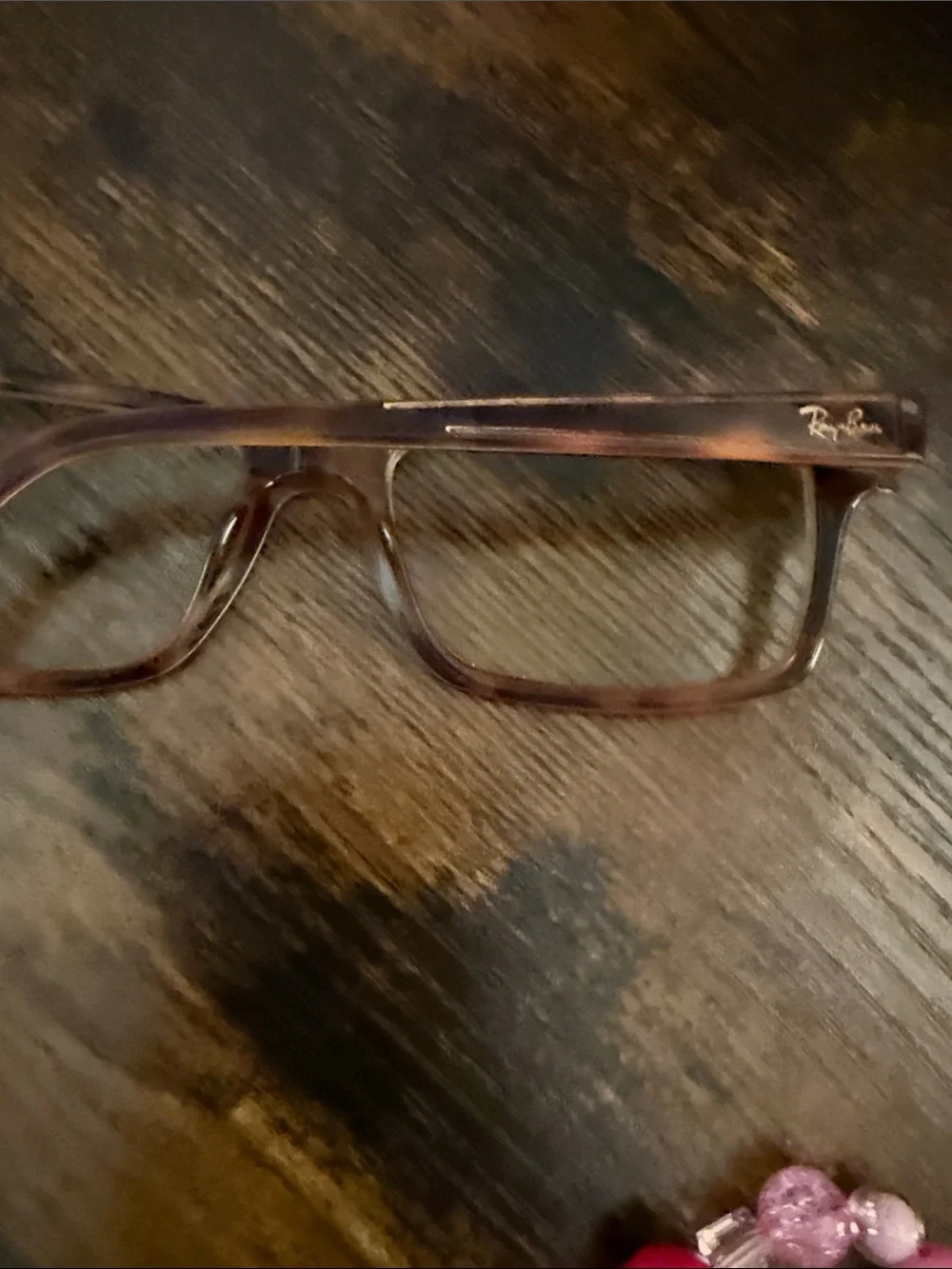 Ray-Ban Men's Tortoiseshell Rectangular Glasses